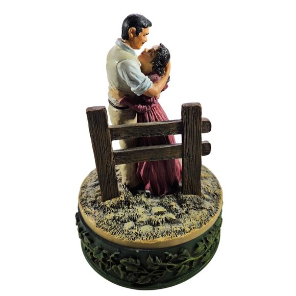 Music Box Gone With The Wind Rhett Scarlett trinket holder figurine romance - Picture 3 of 6